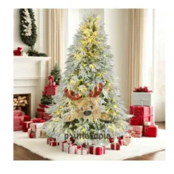 White artificial Christmas tree with frosted effect in Alabama